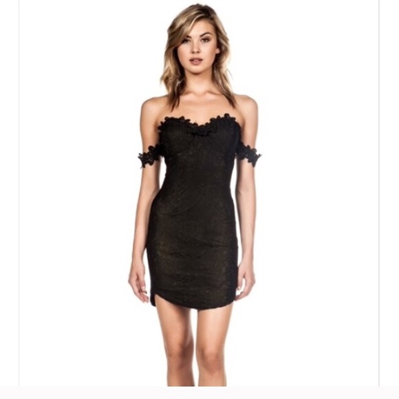 Black Lace Off The Shoulder Dress M ✨ - Picture 2 of 3