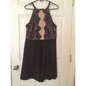 Racer Front Lace Skater Dress