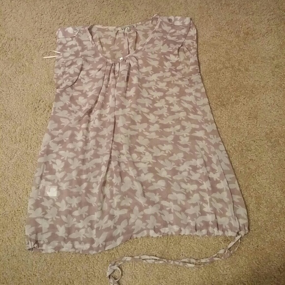 Sleeveless silk top