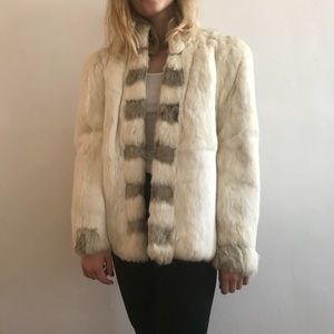 White vintage fur coat