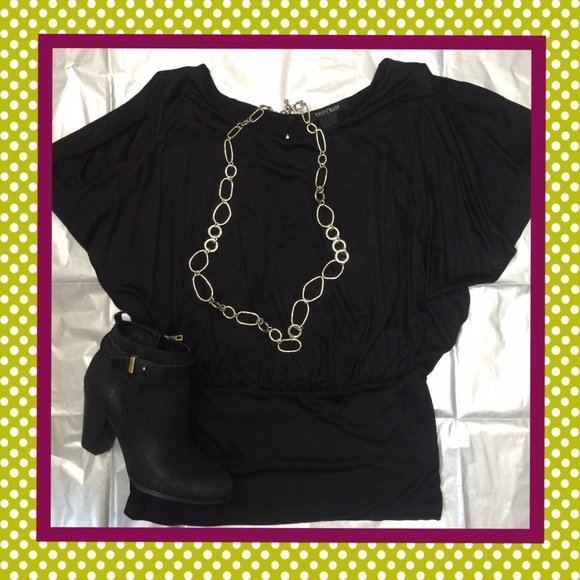Black silk top