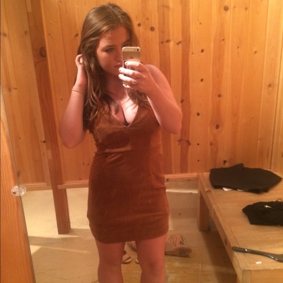 Lf suede dress and turtleneck sweater