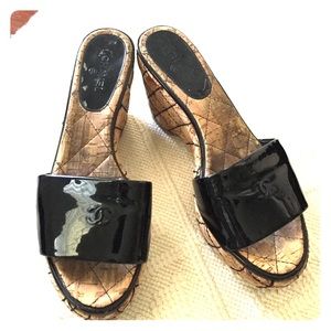 Authentic Chanel sandal wedges