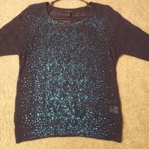 3/4 length sleeve sparkle shirt