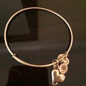 Russian Gold Alex and Ani heart bracelet