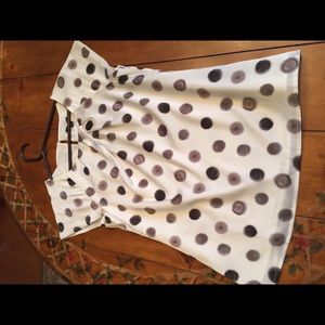 Ann Taylor short sleeved silk top