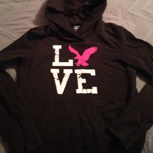 Black American Eagle pullover hoodie