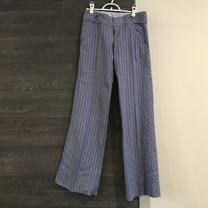 Lux blue strip flare pants