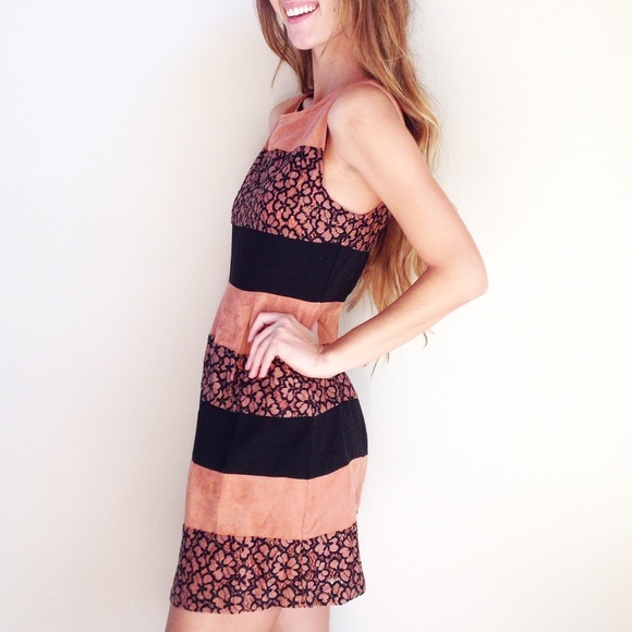 Dresses & Skirts - suede and lace dress
