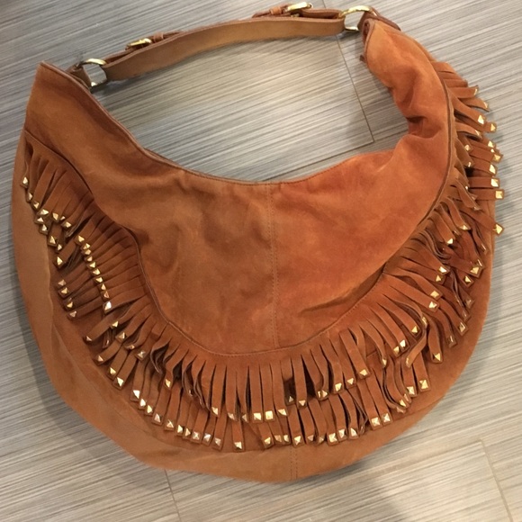 Fringe shoulder purse