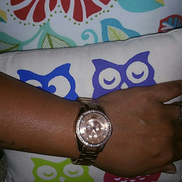Rose Gold Fossil Watch