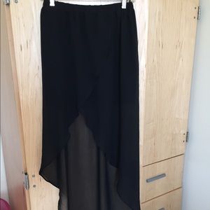 H&M high low black skirt