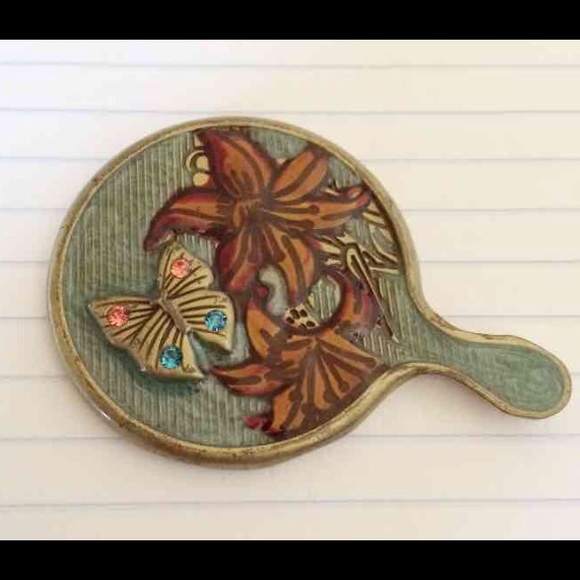 Jay Strongwater Butterfly Orchids Mirror *SOLD*