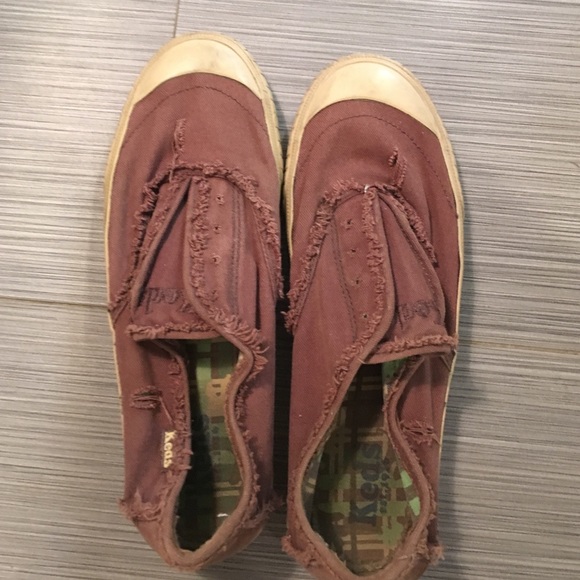 Keds shoes . Brown slip on