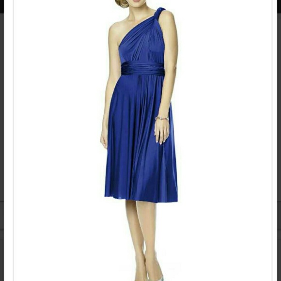Dessy 10 way convertable dress w/ matching bolero - Picture 1 of 3