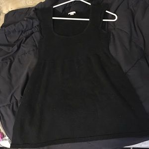 Black sleeveless sweater