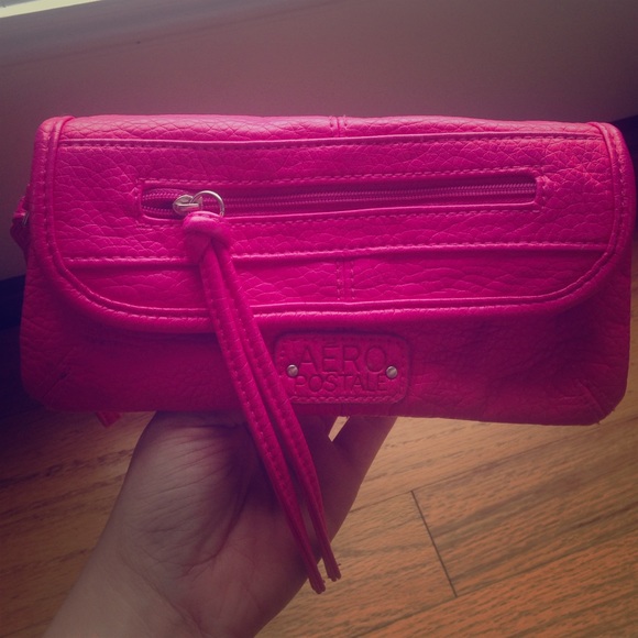 Hot pink wallet