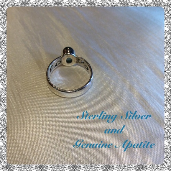 New Sterling Silver with Genuine Apatite Stone - Picture 3 of 4