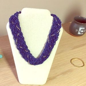 Blue statement necklace