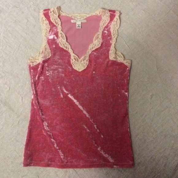 Banana Republic Velveteen Pink Tank Size S