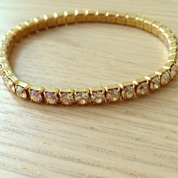 Gold with peach style stones