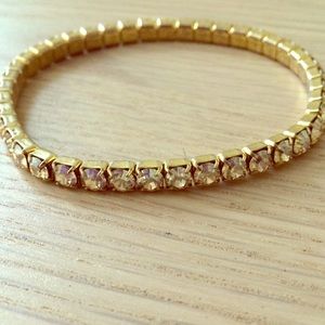 Gold with peach style stones