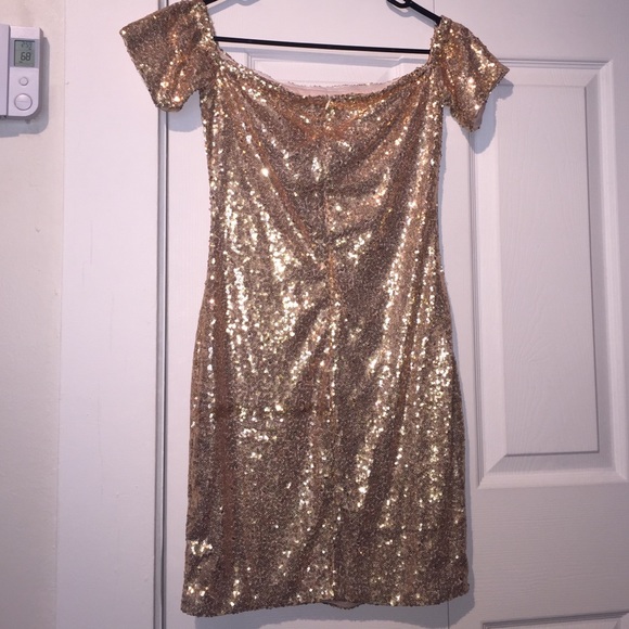 Gold sequin party dress - Picture 3 of 4