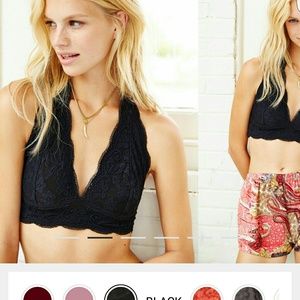 UO Pins and Needles Lace Halter Bralette