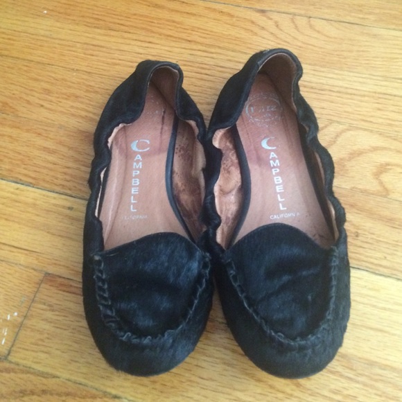 Jeffrey Campbell calf hair black flats