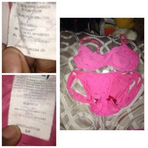 Pink Two Piece Bathing Suit