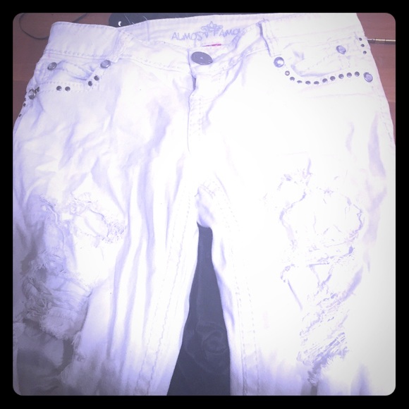 White ripped skinny jeans - Picture 1 of 1