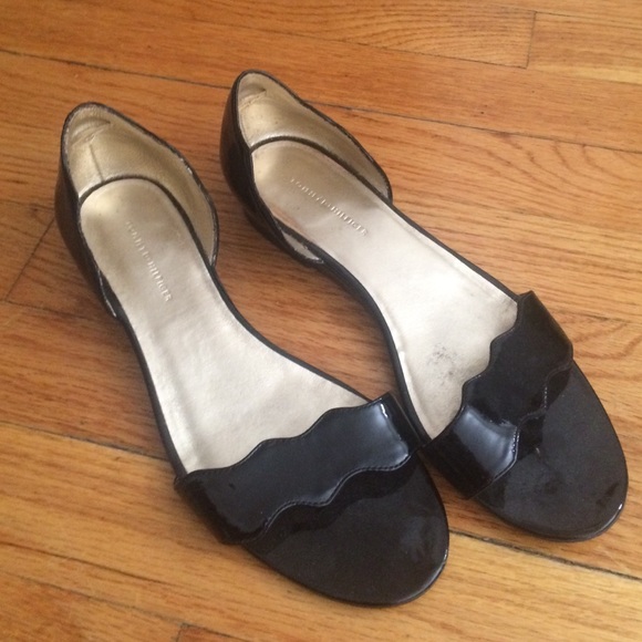 Tommy Hilfiger black patent leather sandals