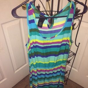 Multicolored High Low Dress