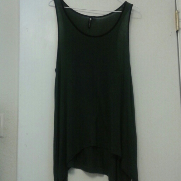 Long, Dark Green Tank Top - Picture 1 of 4