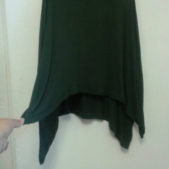 Long, Dark Green Tank Top - Picture 3 of 4