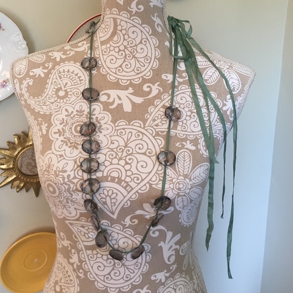 JCrew Silk Ribbon Necklace
