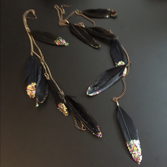 TOPSHOP feather earrings