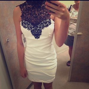 Black and White Homecoming Dress