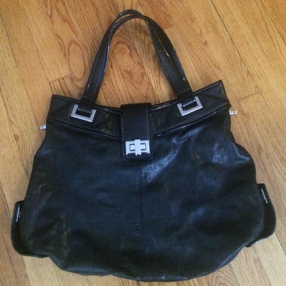 Kooba black leather shoulder bag