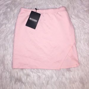 Peach Missguided Miniskirt W/ A Side Split