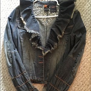 Rhinestone studded ladies Parasuco jean jacket