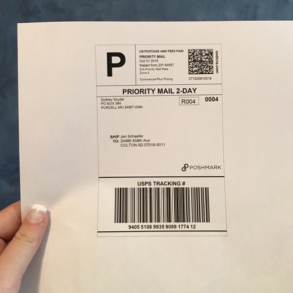 Jen's shipping label for trade!!