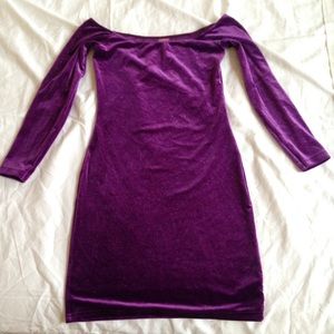 Purple sparkle mini dress