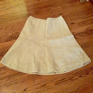 Gap cotton, polyester tan corduroy skirt
