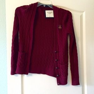 Maroon cardigan Abercrombie - hardly worn