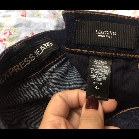 BRAND NEW Express Dark Blue High Rise Legging - Picture 3 of 4