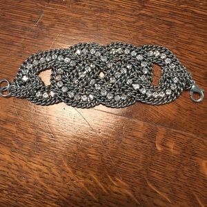 Bracelet with silver detail. Woven elegant