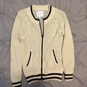 Piperlime collection sweater knit bomber sweater