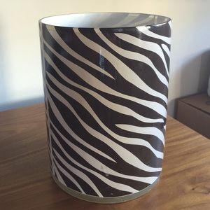 Kate Spade zebra Acrylic decorative waste bin