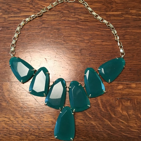 Kendra Scott designer emerald necklace